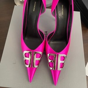 Final Price Drop! Balenciaga Fushia Satin Pumps BNIB